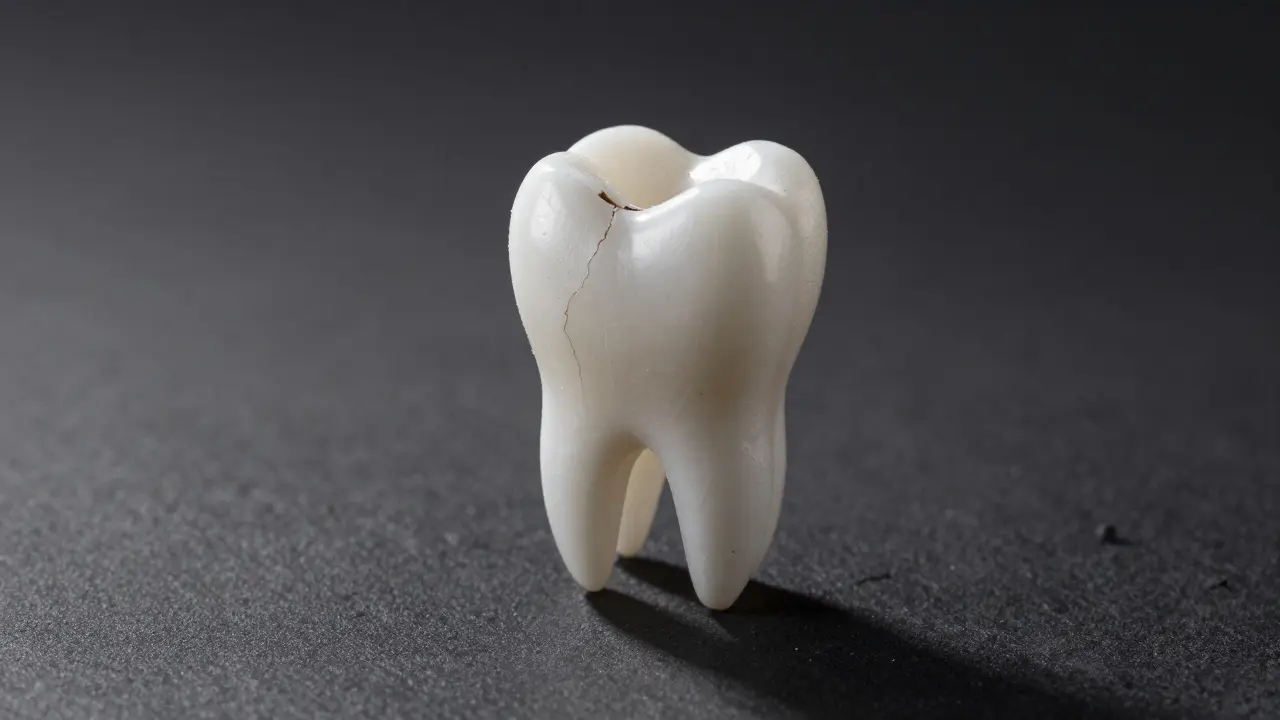Křehký zub symbolizující potřebu ochrany po trhání nervu